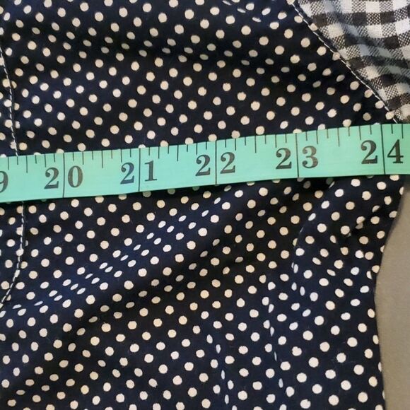 - PLUS PINK black & white button down woman top - Picture 8 of 11